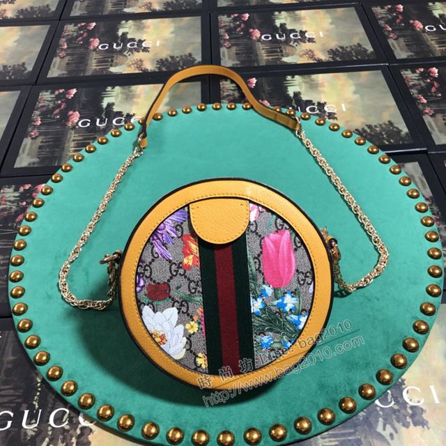 Gucci包 古馳女包 550618花膠黃皮 gucci小挎包 gucci圓形包  gudj1244